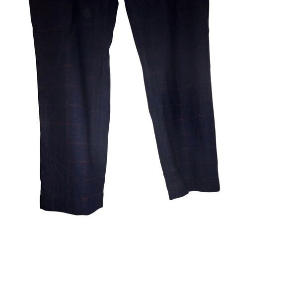 Talbots Size 14 Women’s Wool Blend Gray w Red Pinstriped Lined Y2K Dress Pant - Picture 5 of 8